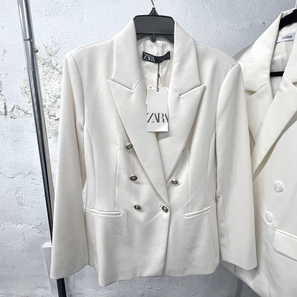 Zara Jackets & Blazers - NWT Zara White Textured Blazer